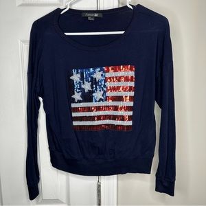I LOVE AMERICA SHIRT WITH USA FLAG  GOOD FOR HOLIDAY SPIRIT